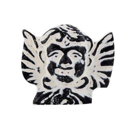 White Angel Distressed Iron Cabinet Knob